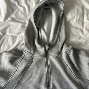 LASLULU Womens Cropped Gray Hooded Sweatshirt